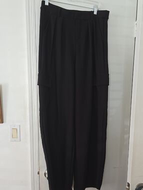 Black Women's Straight Leg Cargo Pants